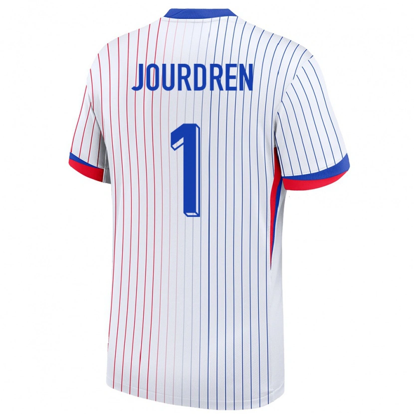 Danxen Niño Camiseta Francia Ilan Jourdren #1 Blanco 2ª Equipación 24-26 La Camisa