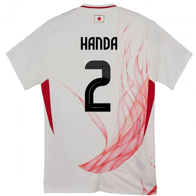 Danxen Niño Camiseta Japón Riku Handa #2 Blanco 2ª Equipación 24-26 La Camisa