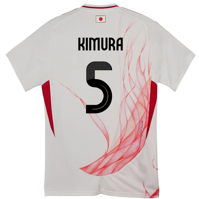 Danxen Niño Camiseta Japón Seiji Kimura #5 Blanco 2ª Equipación 24-26 La Camisa