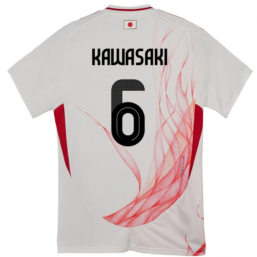 Danxen Niño Camiseta Japón Sota Kawasaki #6 Blanco 2ª Equipación 24-26 La Camisa