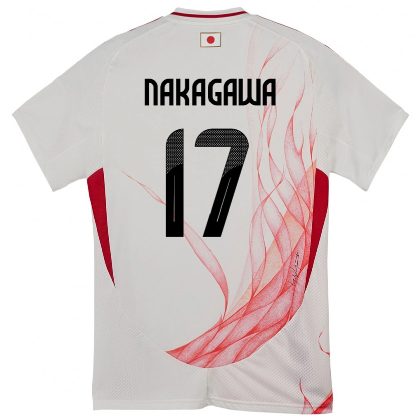 Danxen Niño Camiseta Japón Hagumu Nakagawa #17 Blanco 2ª Equipación 24-26 La Camisa