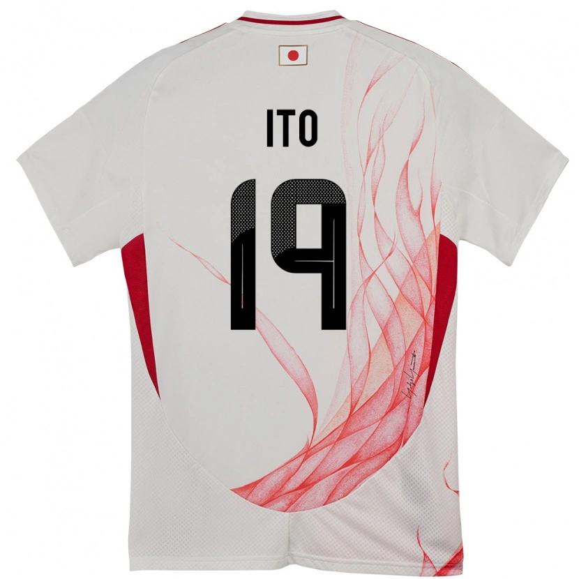 Danxen Niño Camiseta Japón Yu Ito #19 Blanco 2ª Equipación 24-26 La Camisa