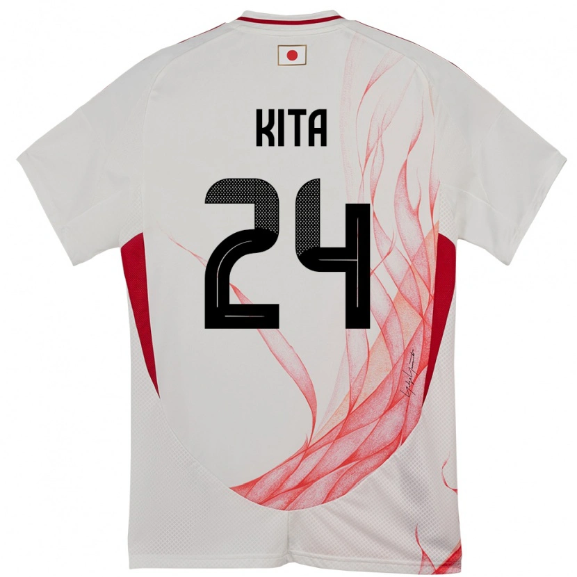 Danxen Niño Camiseta Japón Kazunari Kita #24 Blanco 2ª Equipación 24-26 La Camisa