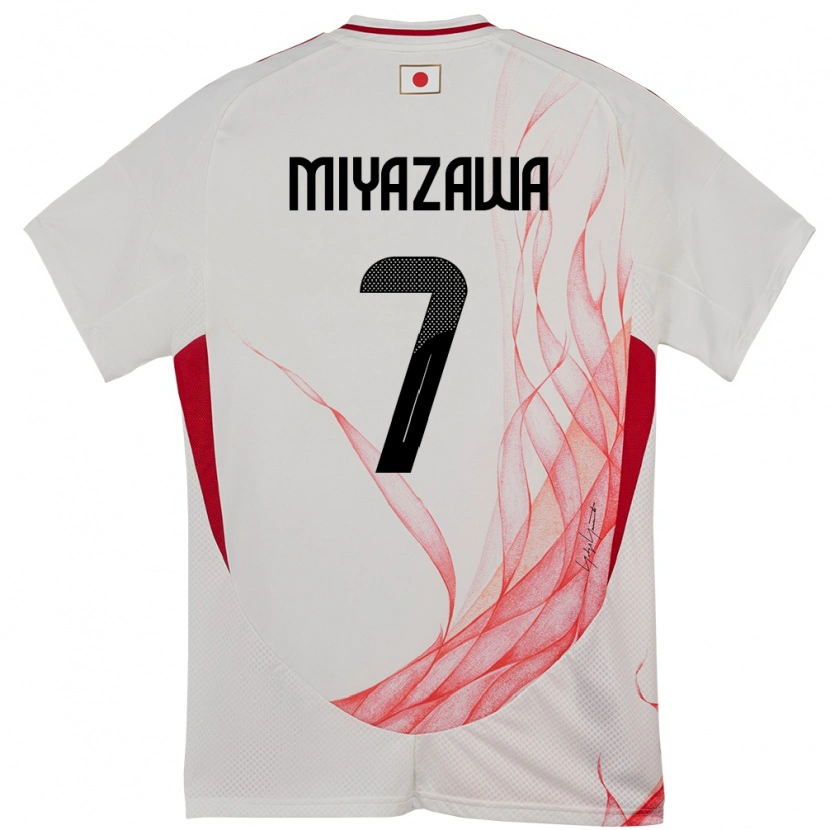 Danxen Niño Camiseta Japón Hinata Miyazawa #7 Blanco 2ª Equipación 24-26 La Camisa