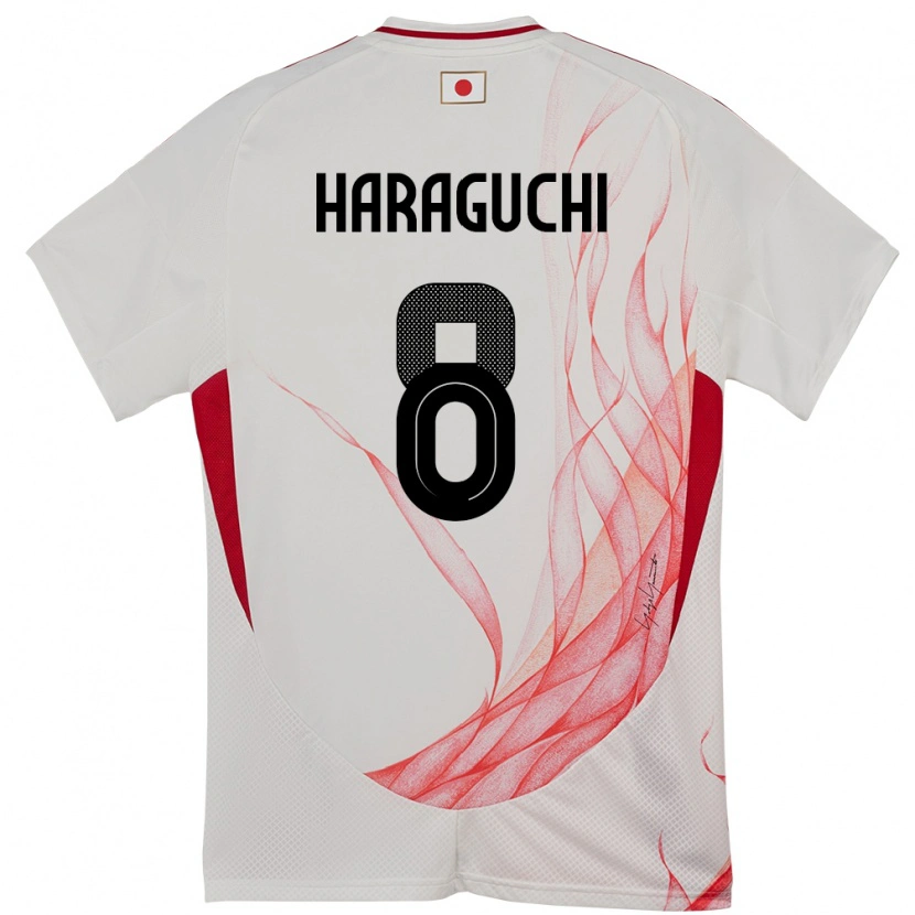 Danxen Niño Camiseta Japón Genki Haraguchi #8 Blanco 2ª Equipación 24-26 La Camisa