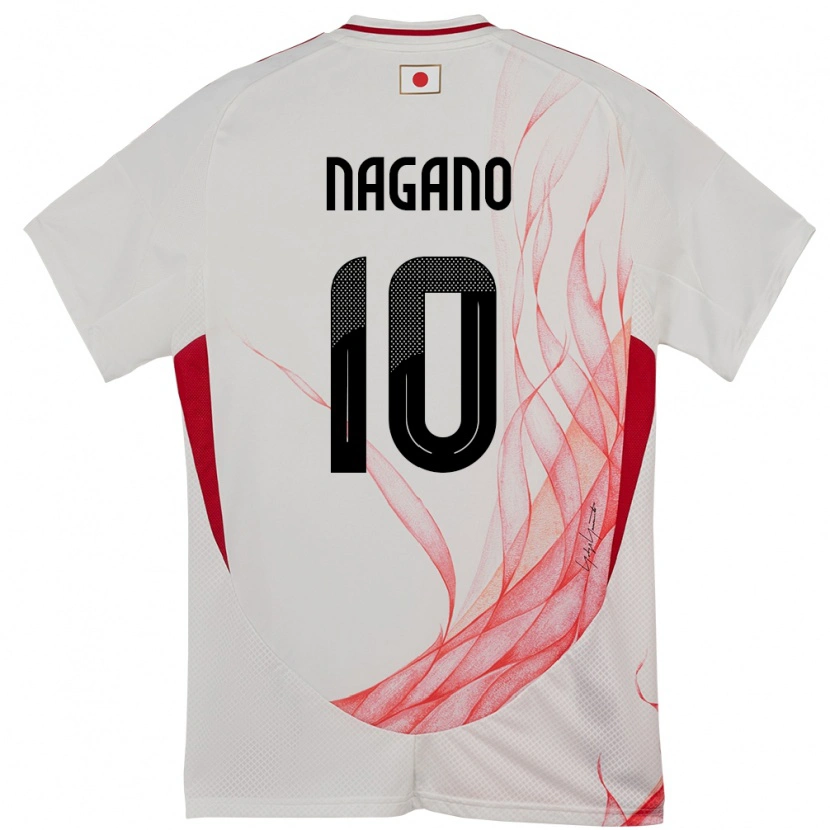 Danxen Niño Camiseta Japón Fuka Nagano #10 Blanco 2ª Equipación 24-26 La Camisa