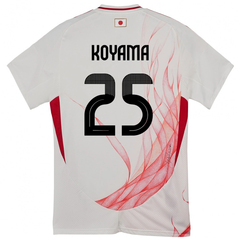 Danxen Niño Camiseta Japón Shinomi Koyama #25 Blanco 2ª Equipación 24-26 La Camisa