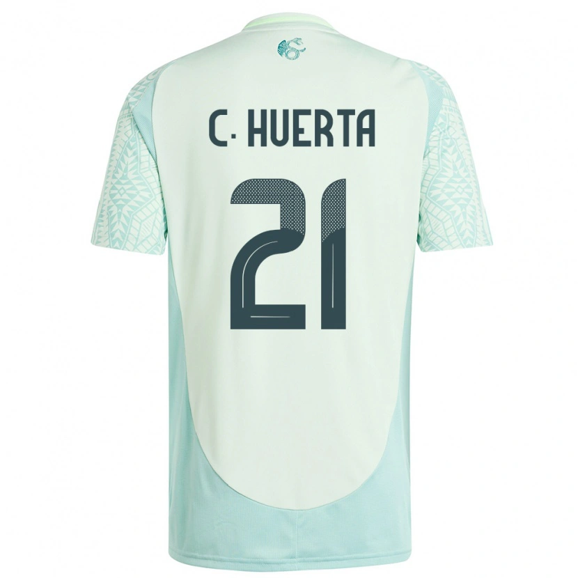 Danxen Niño Camiseta México César Huerta #21 Lino Verde 2ª Equipación 24-26 La Camisa