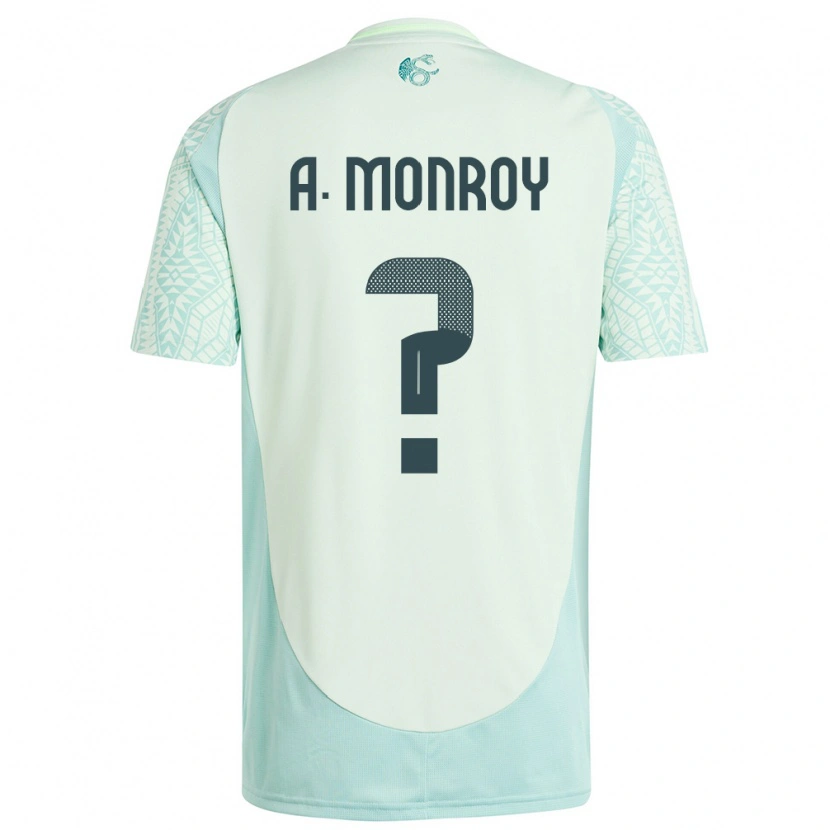 Danxen Niño Camiseta México Pablo Monroy #0 Lino Verde 2ª Equipación 24-26 La Camisa