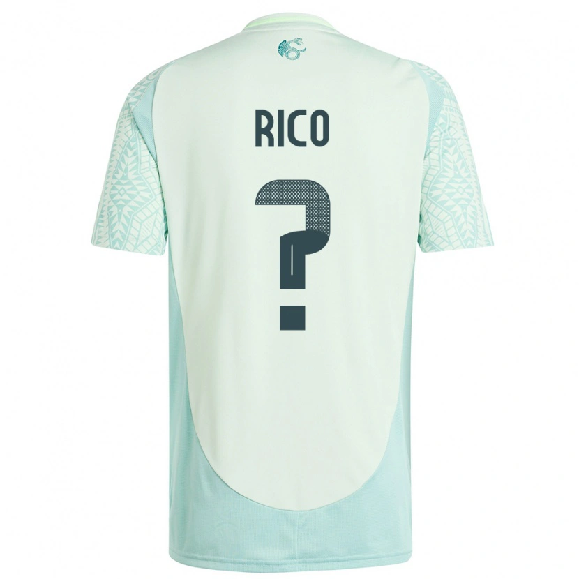 Danxen Niño Camiseta México Ángel Rico #0 Lino Verde 2ª Equipación 24-26 La Camisa