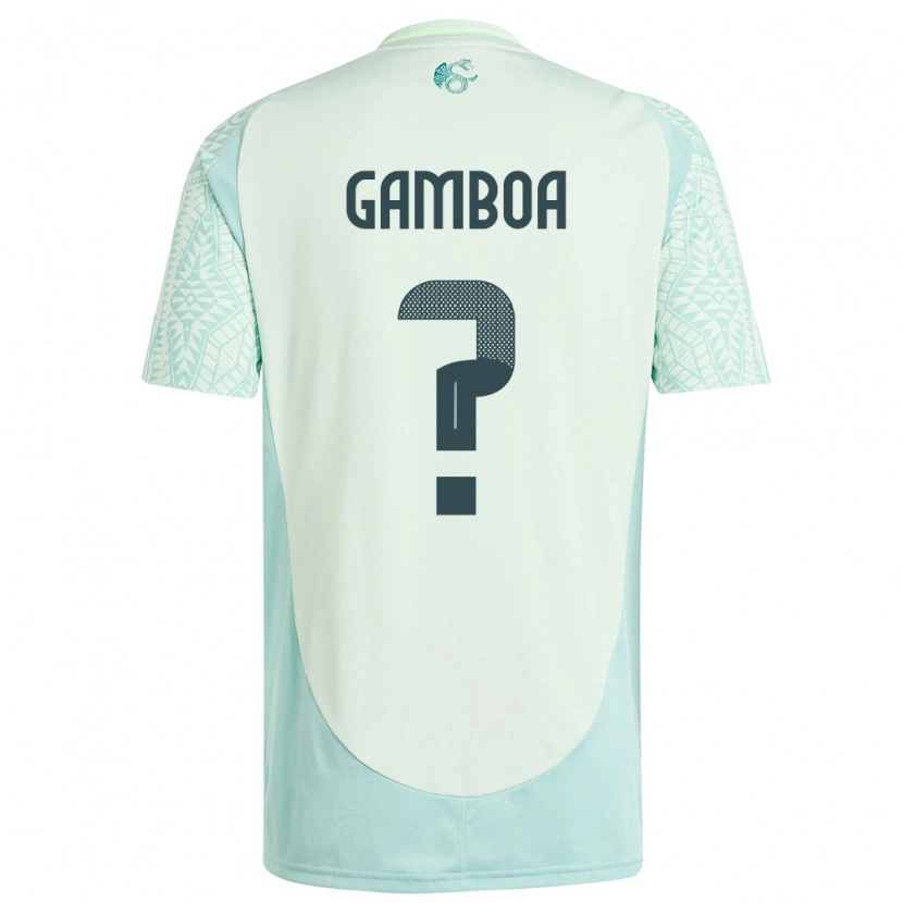 Danxen Niño Camiseta México Luis Gamboa #0 Lino Verde 2ª Equipación 24-26 La Camisa