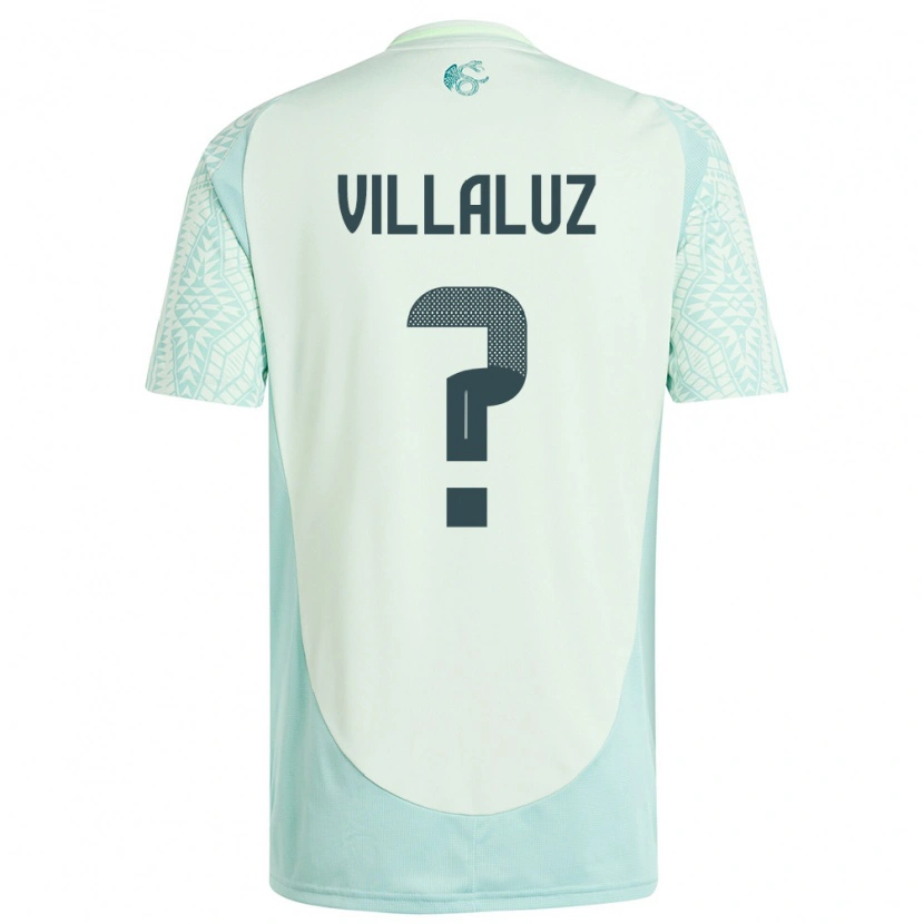 Danxen Niño Camiseta México César Villaluz #0 Lino Verde 2ª Equipación 24-26 La Camisa