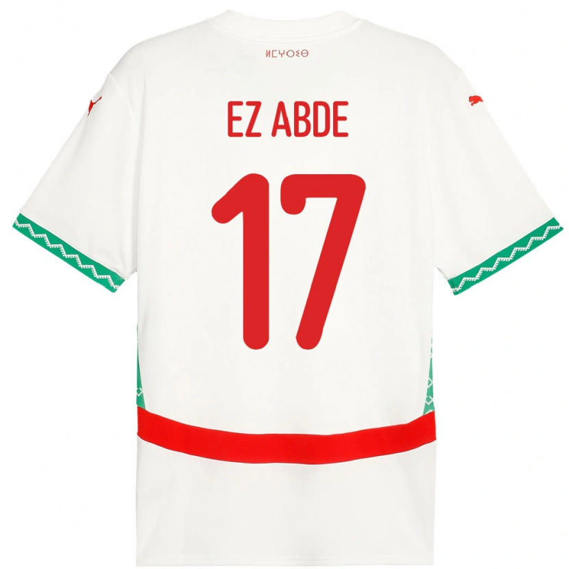 Danxen Niño Camiseta Marruecos Abde Ezzalzouli #17 Blanco 2ª Equipación 24-26 La Camisa
