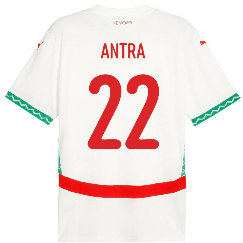 Danxen Niño Camiseta Marruecos Saad Antra #22 Blanco 2ª Equipación 24-26 La Camisa