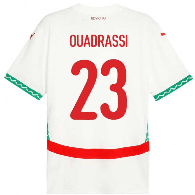 Danxen Niño Camiseta Marruecos Dalil Ouadrassi #23 Blanco 2ª Equipación 24-26 La Camisa