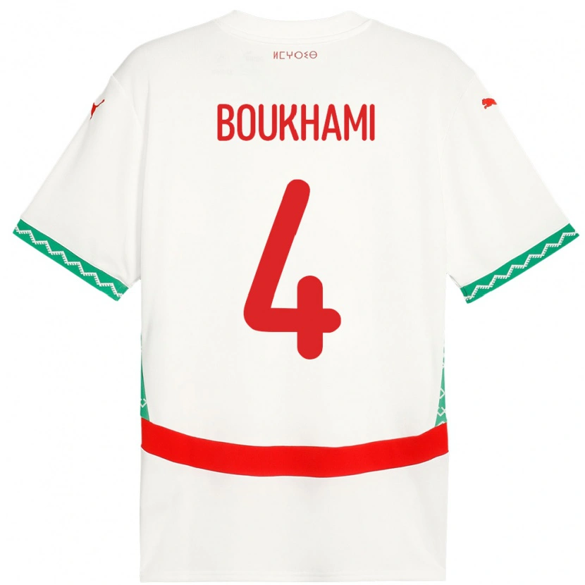 Danxen Niño Camiseta Marruecos Siham Boukhami #4 Blanco 2ª Equipación 24-26 La Camisa