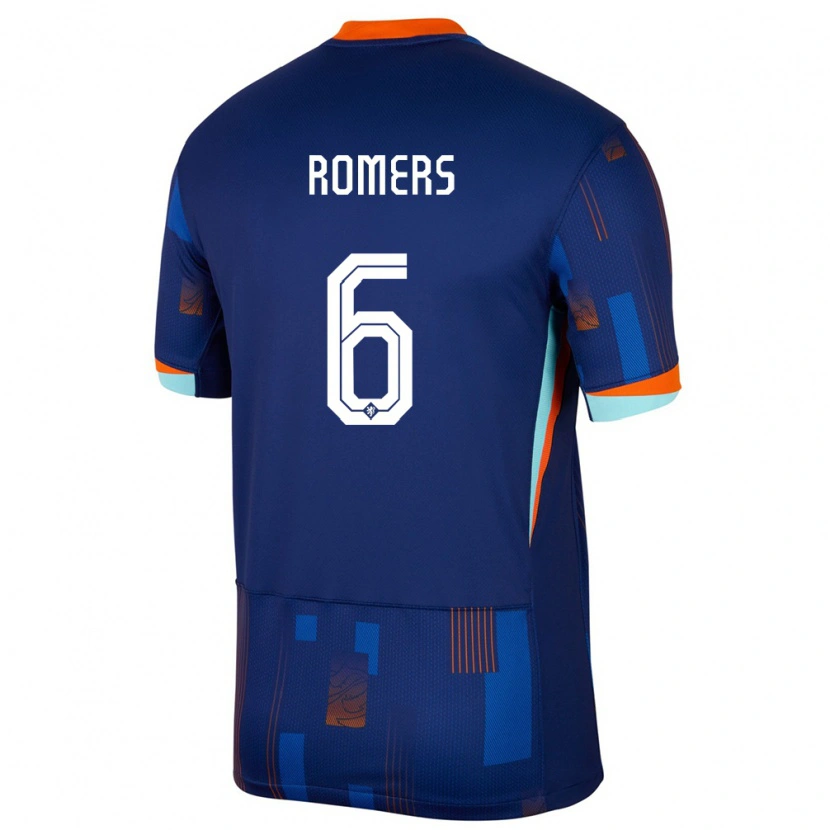 Danxen Niño Camiseta Países Bajos Thijmen Romers #6 Azul 2ª Equipación 24-26 La Camisa