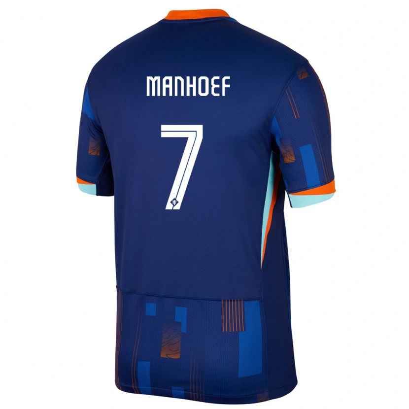 Danxen Niño Camiseta Países Bajos Million Manhoef #7 Azul 2ª Equipación 24-26 La Camisa