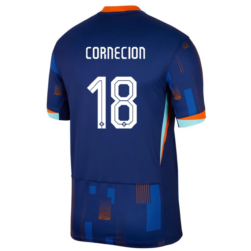 Danxen Niño Camiseta Países Bajos Shuryjano Cornecion #18 Azul 2ª Equipación 24-26 La Camisa