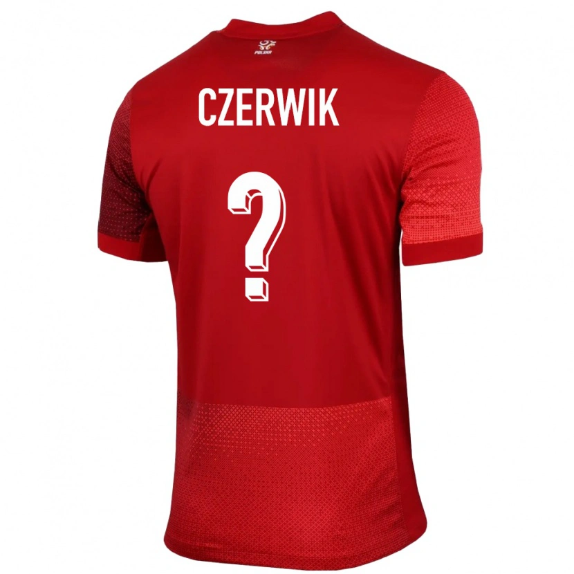 Danxen Niño Camiseta Polonia Jaroslaw Czerwik #0 Rojo 2ª Equipación 24-26 La Camisa