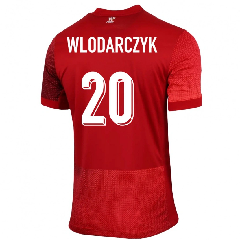 Danxen Niño Camiseta Polonia Szymon Wlodarczyk #20 Rojo 2ª Equipación 24-26 La Camisa