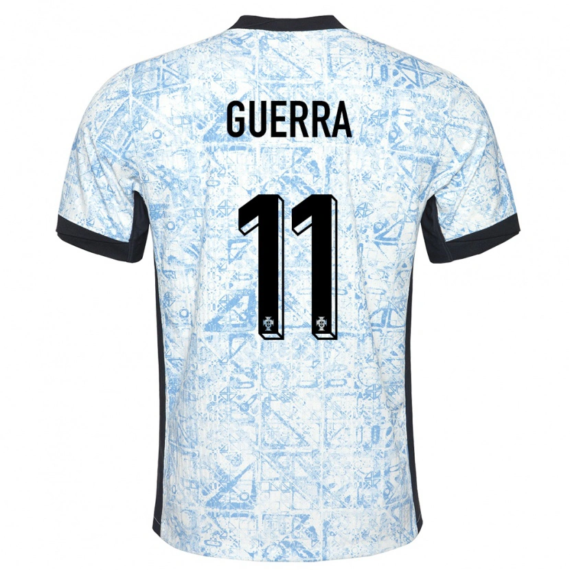 Danxen Niño Camiseta Portugal Gustavo Guerra #11 Crema Azul 2ª Equipación 24-26 La Camisa