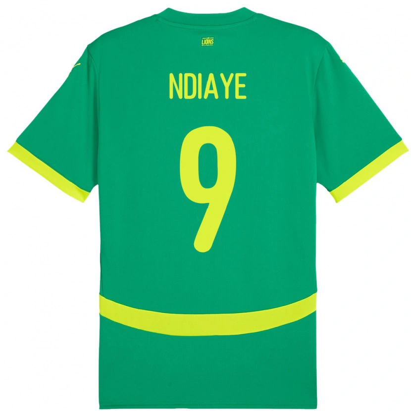 Danxen Niño Camiseta Senegal Nguenar Ndiaye #9 Verde 2ª Equipación 24-26 La Camisa