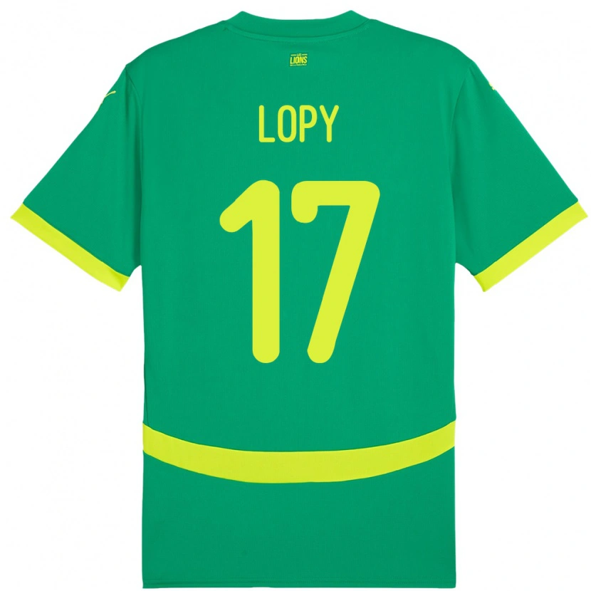 Danxen Niño Camiseta Senegal Dion Lopy #17 Verde 2ª Equipación 24-26 La Camisa
