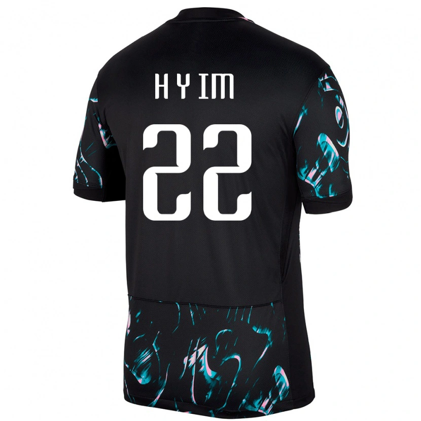 Danxen Niño Camiseta Corea Del Sur Yun-Ho Im #22 Negro 2ª Equipación 24-26 La Camisa