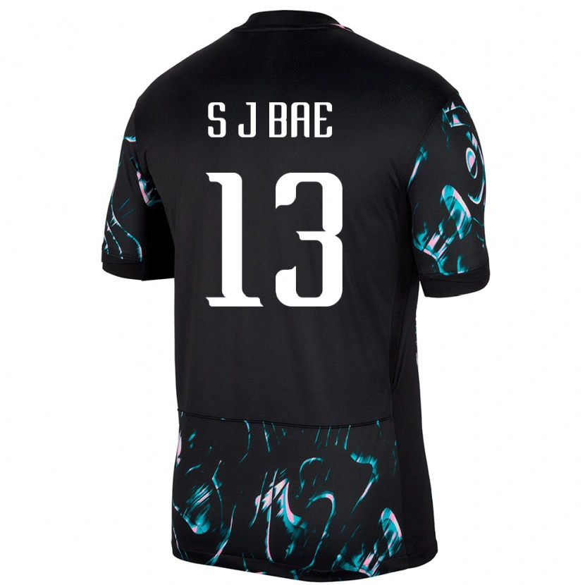 Danxen Niño Camiseta Corea Del Sur Bae Seo Joon #13 Negro 2ª Equipación 24-26 La Camisa