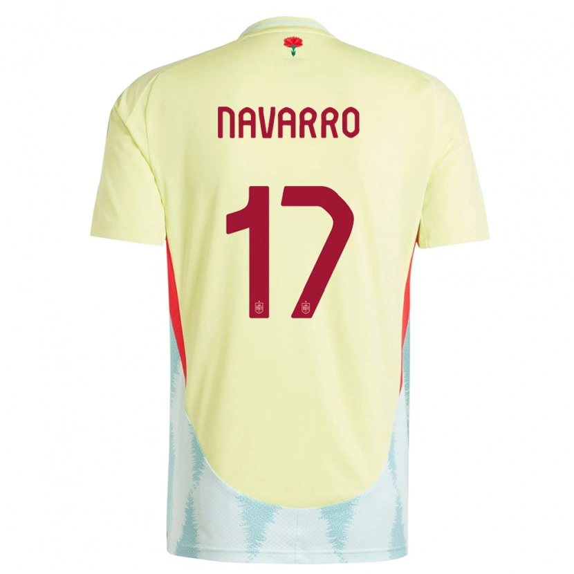 Danxen Niño Camiseta España Robert Navarro #17 Amarillo 2ª Equipación 24-26 La Camisa
