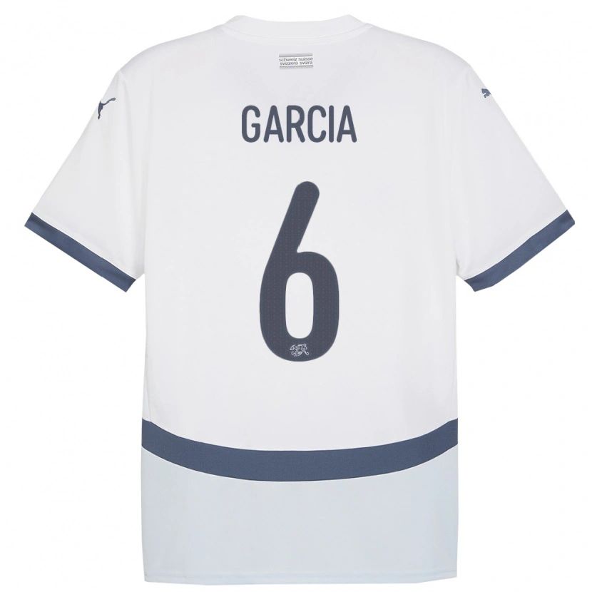 Danxen Niño Camiseta Suiza Ulisses Garcia #6 Blanco 2ª Equipación 24-26 La Camisa