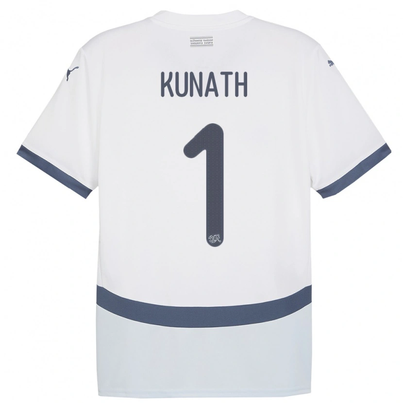 Danxen Niño Camiseta Suiza Lucas Kunath #1 Blanco 2ª Equipación 24-26 La Camisa