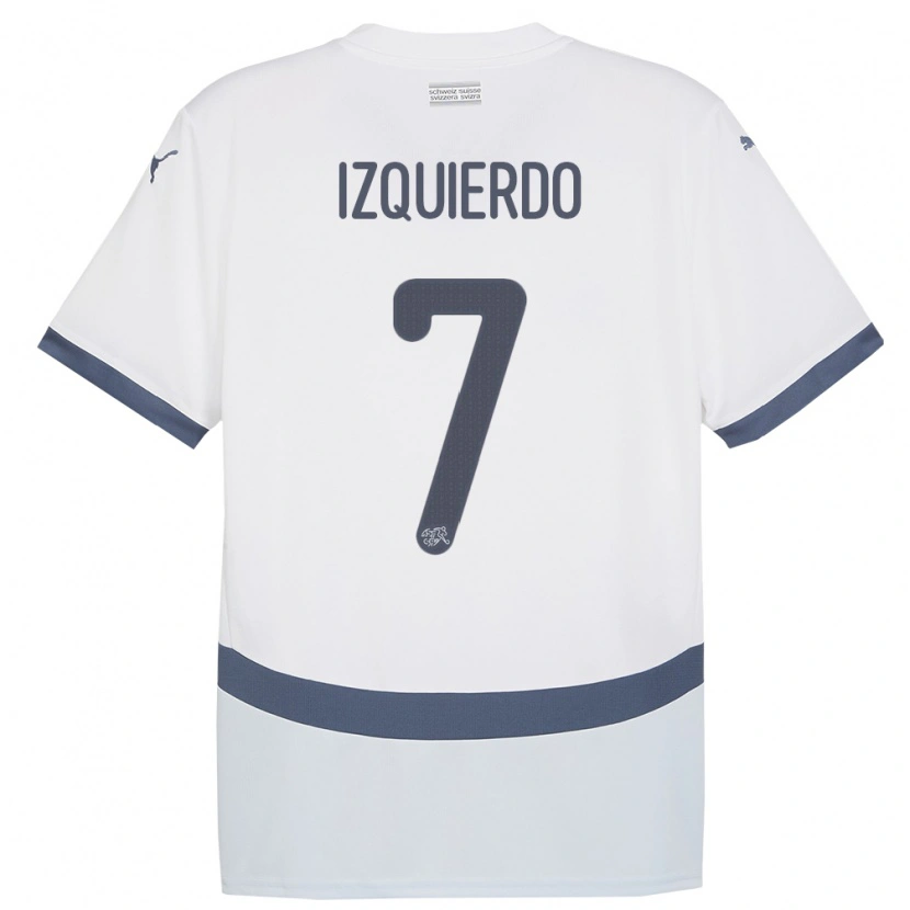 Danxen Niño Camiseta Suiza Ivan Izquierdo #7 Blanco 2ª Equipación 24-26 La Camisa