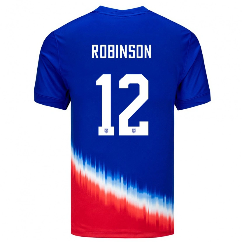 Danxen Niño Camiseta Estados Unidos Miles Robinson #12 Azul 2ª Equipación 24-26 La Camisa