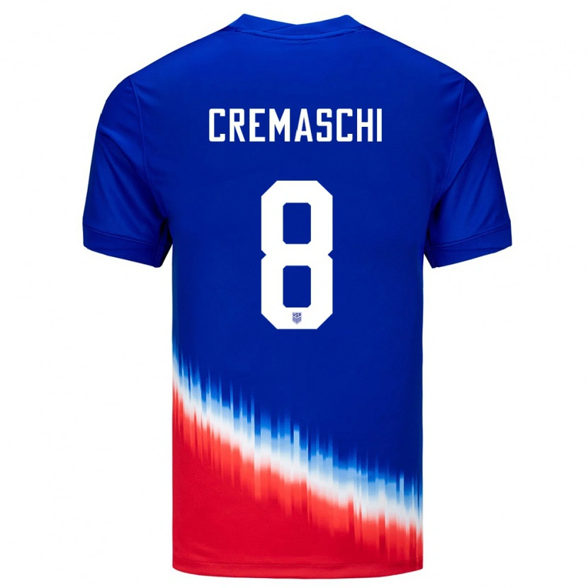 Danxen Niño Camiseta Estados Unidos Benja Cremaschi #8 Azul 2ª Equipación 24-26 La Camisa