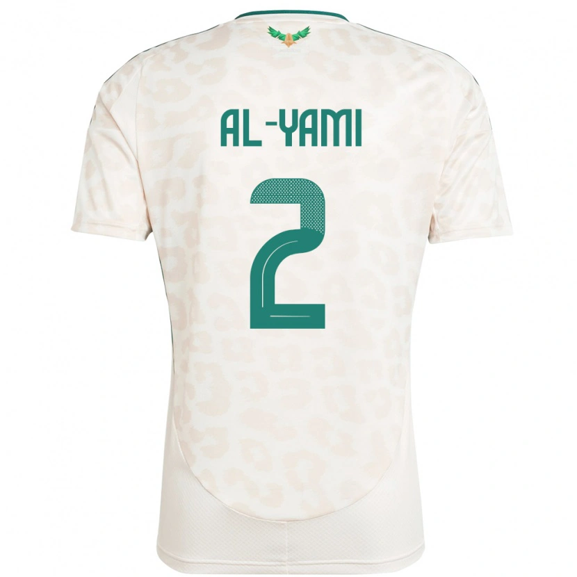 Danxen Niño Camiseta Arabia Saudita Marwan Al-Yami #2 Blanco 2ª Equipación 24-26 La Camisa