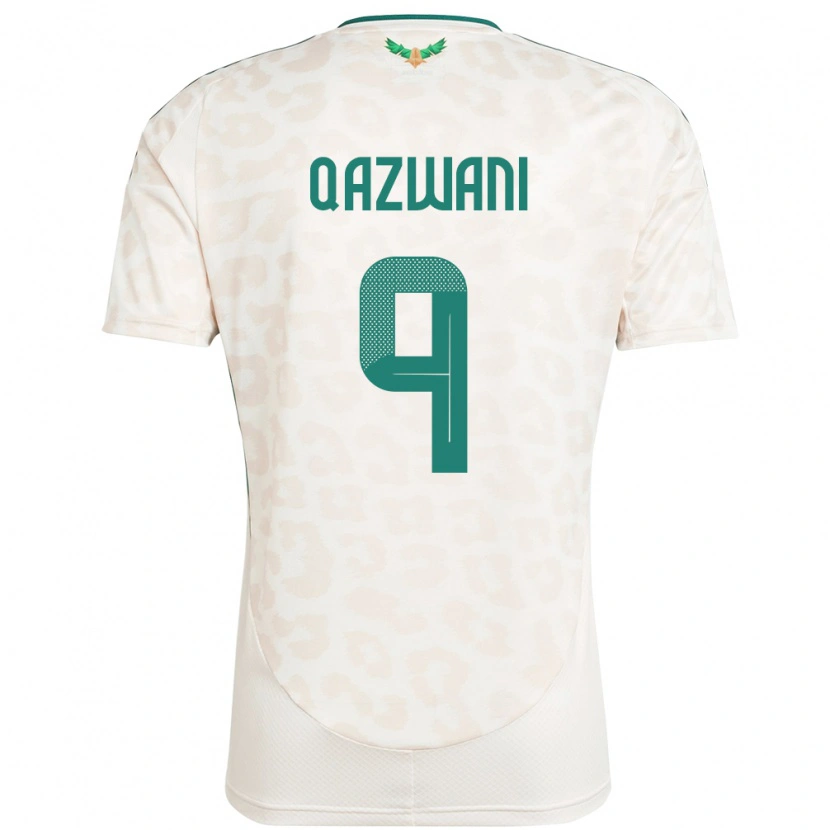 Danxen Niño Camiseta Arabia Saudita Ali Qazwani #9 Blanco 2ª Equipación 24-26 La Camisa