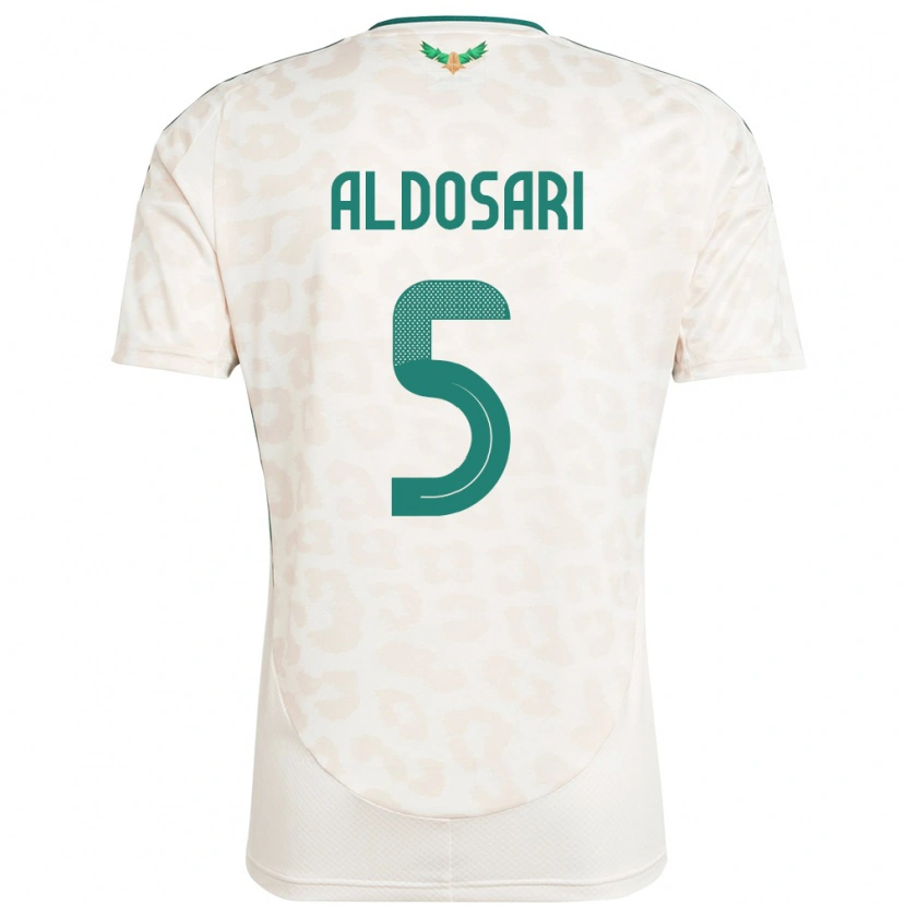 Danxen Niño Camiseta Arabia Saudita Mohammed Aldosari #5 Blanco 2ª Equipación 24-26 La Camisa
