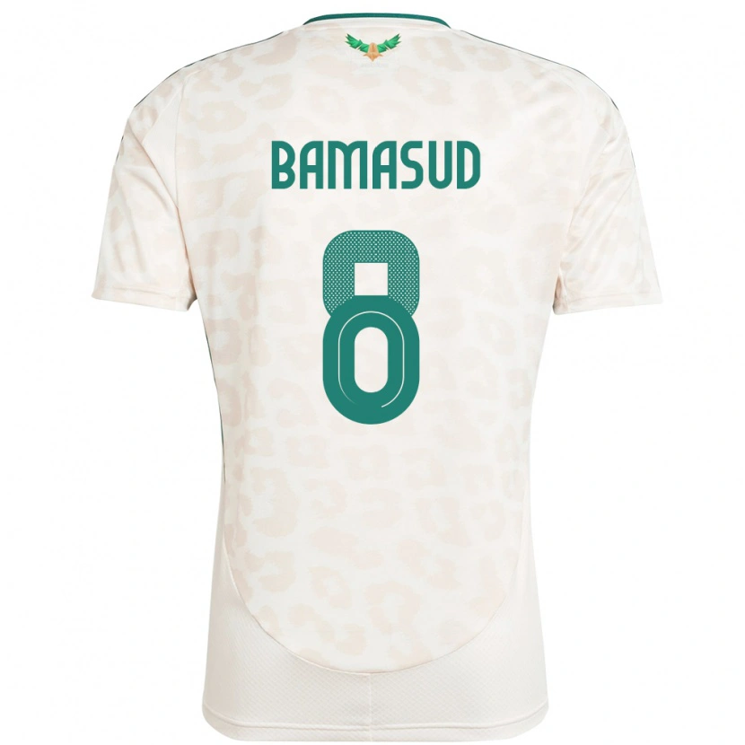 Danxen Niño Camiseta Arabia Saudita Ahmed Bamasud #8 Blanco 2ª Equipación 24-26 La Camisa