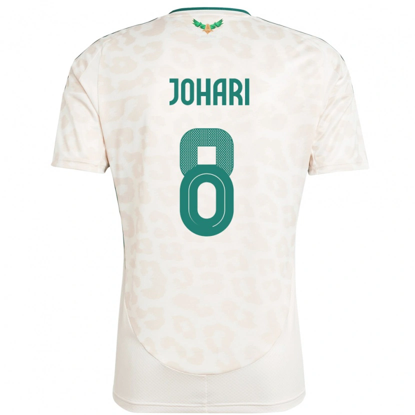 Danxen Niño Camiseta Arabia Saudita Layan Johari #8 Blanco 2ª Equipación 24-26 La Camisa