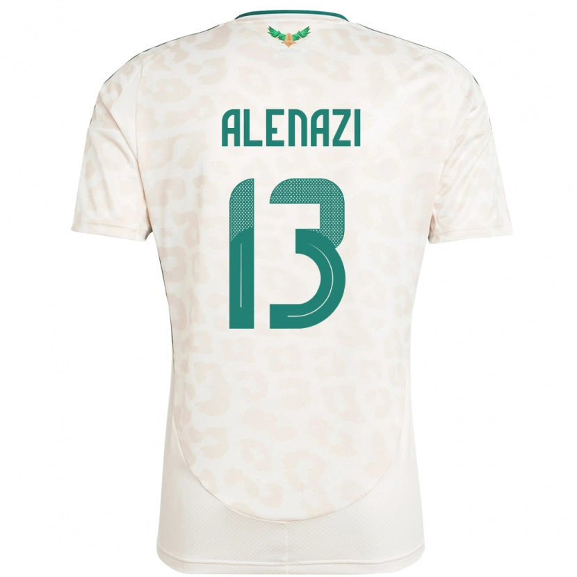 Danxen Niño Camiseta Arabia Saudita Abdullah Alenazi #13 Blanco 2ª Equipación 24-26 La Camisa