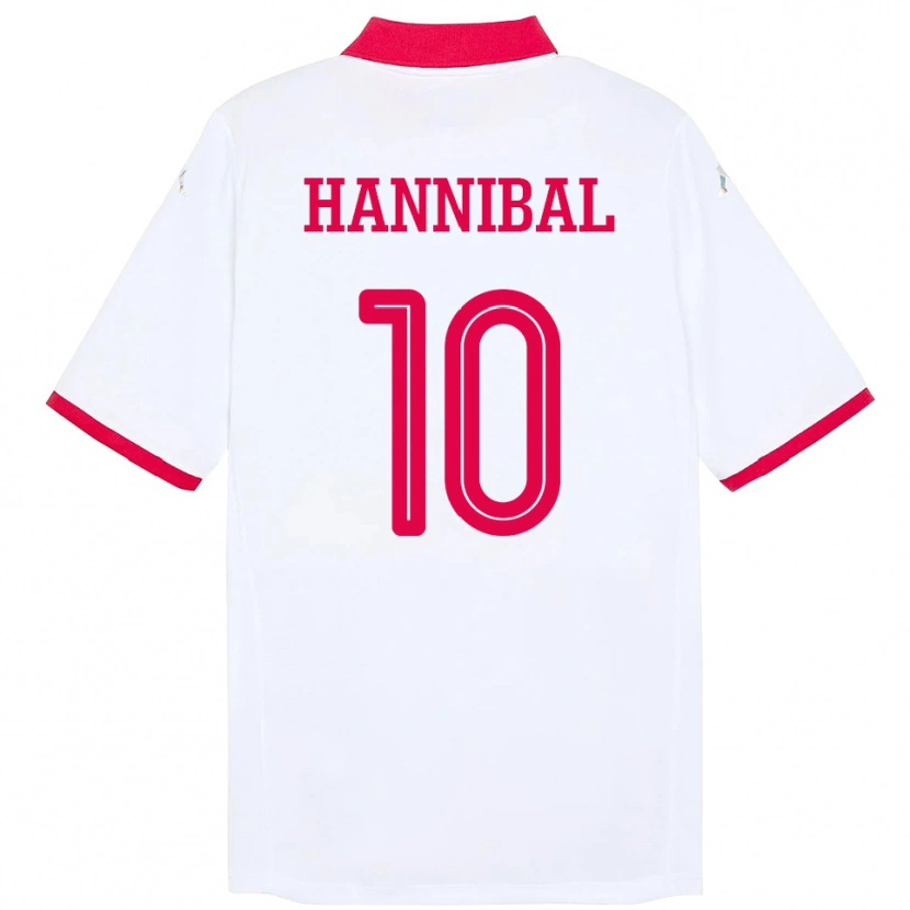 Danxen Niño Camiseta Túnez Hannibal #10 Blanco 2ª Equipación 24-26 La Camisa