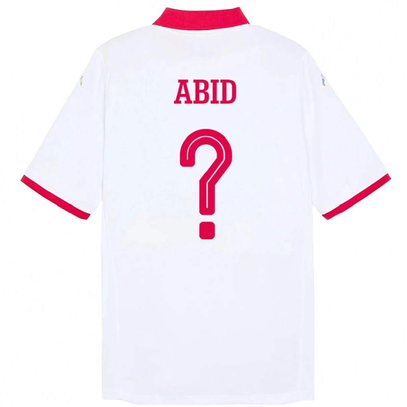 Danxen Niño Camiseta Túnez Oussama Abid #0 Blanco 2ª Equipación 24-26 La Camisa