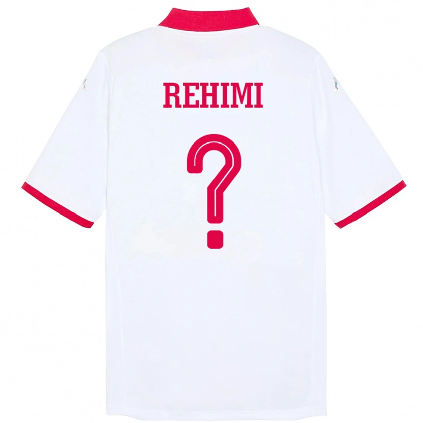 Danxen Niño Camiseta Túnez Rayane Rehimi #0 Blanco 2ª Equipación 24-26 La Camisa