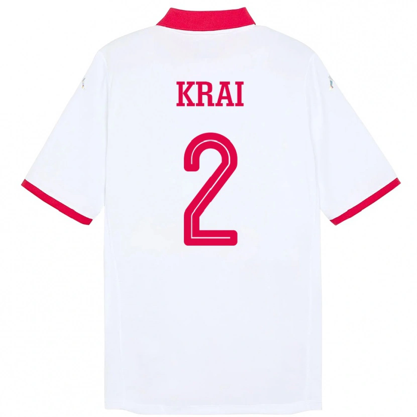 Danxen Niño Camiseta Túnez Kabil Krai #2 Blanco 2ª Equipación 24-26 La Camisa
