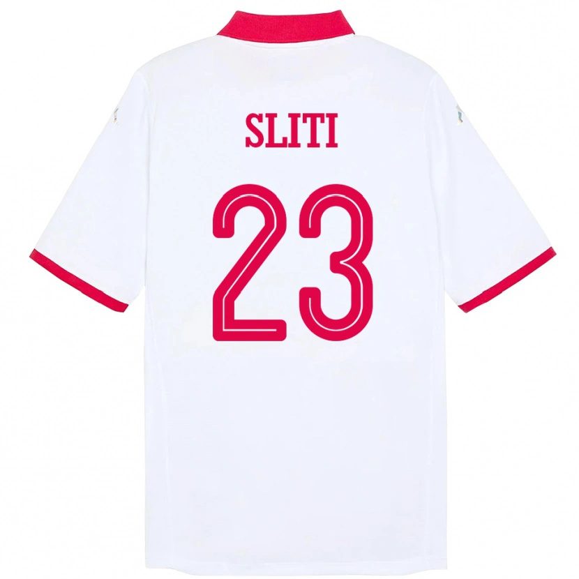 Danxen Niño Camiseta Túnez Naim Sliti #23 Blanco 2ª Equipación 24-26 La Camisa