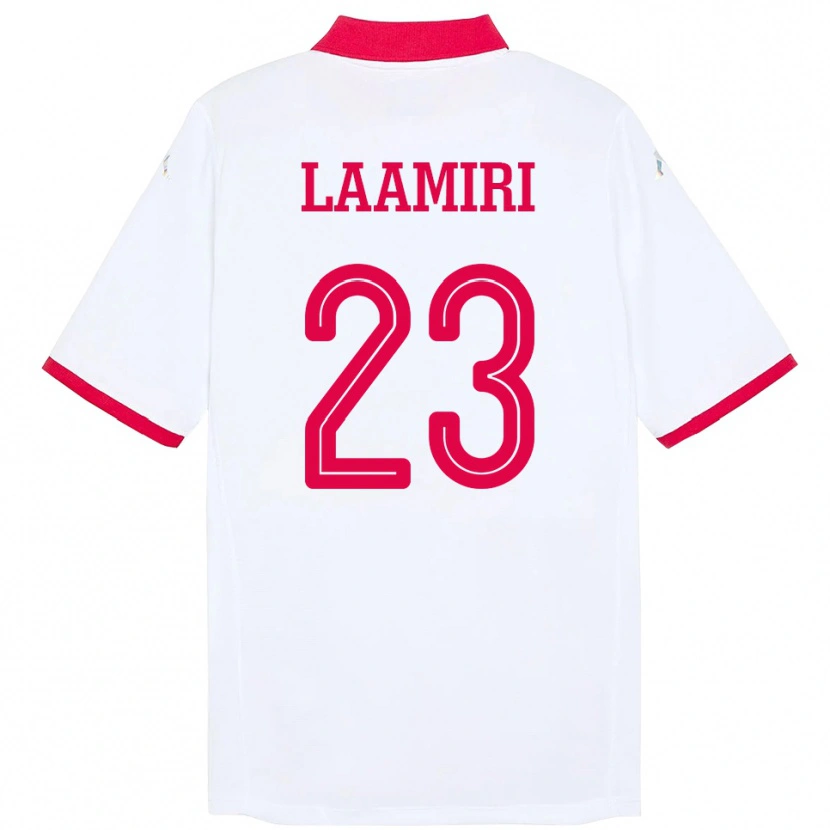 Danxen Niño Camiseta Túnez Soumaya Laamiri #23 Blanco 2ª Equipación 24-26 La Camisa