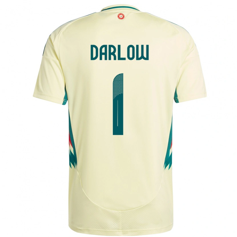 Danxen Niño Camiseta Gales Karl Darlow #1 Beige Amarillo 2ª Equipación 24-26 La Camisa