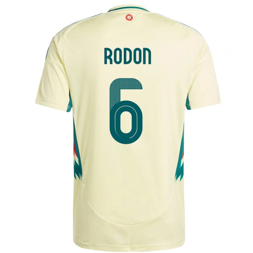 Danxen Niño Camiseta Gales Joe Rodon #6 Beige Amarillo 2ª Equipación 24-26 La Camisa